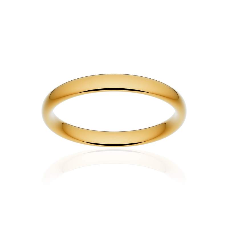 Alliance classique ruban confort or 750 jaune poli 3 mm - vue 1