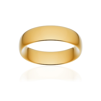Alliance classique ruban confort or 750 jaune poli 6 mm - vue 1