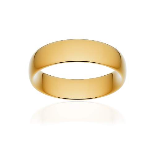 Alliance classique ruban confort or 750 jaune poli 6 mm