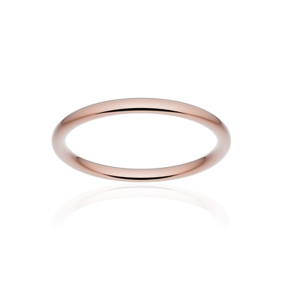 Alliance classique ruban confort or 750 rose poli 2 mm - vue 1