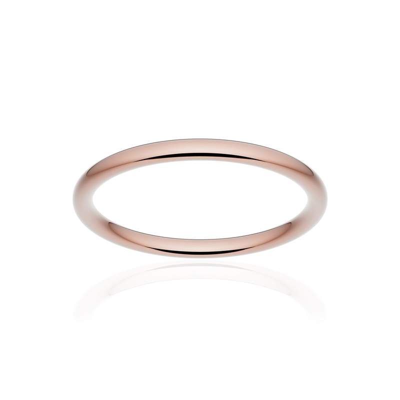 Alliance classique ruban confort or 750 rose poli 2 mm - vue 1