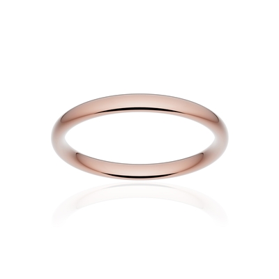 Alliance classique ruban confort or 750 rose poli 2,5 mm - vue 1