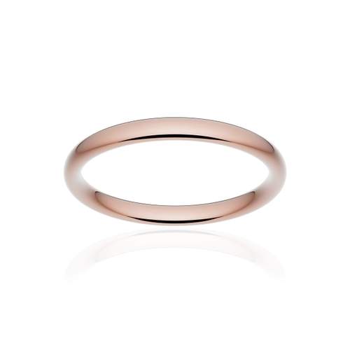Alliance classique ruban confort or 750 rose poli 2,5 mm