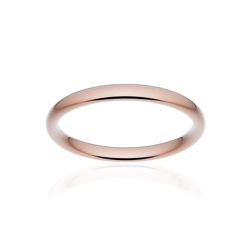 Alliance classique ruban confort or 750 rose poli 2,5 mm - vue 1