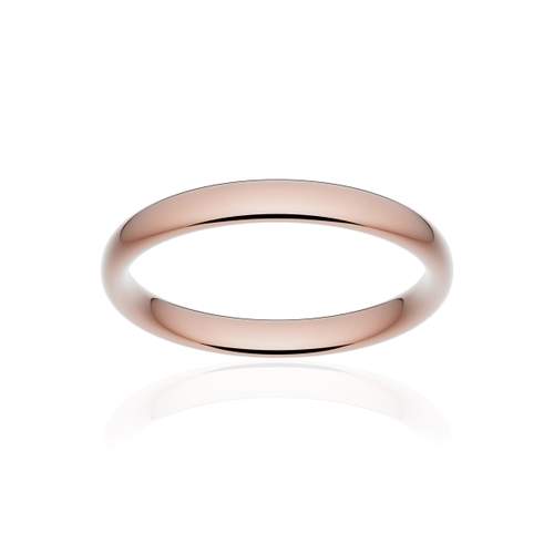 Alliance classique ruban confort or 750 rose poli 3 mm