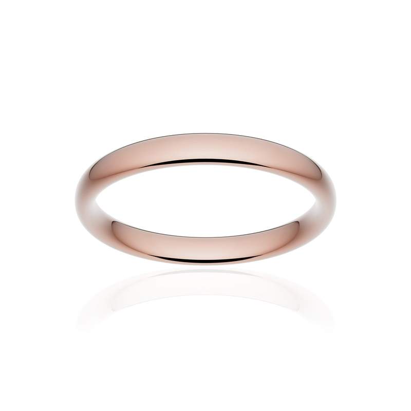 Alliance classique ruban confort or 750 rose poli 3 mm - vue 1