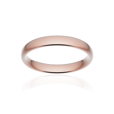 Alliance classique ruban confort or 750 rose poli 3,5 mm - vue 1