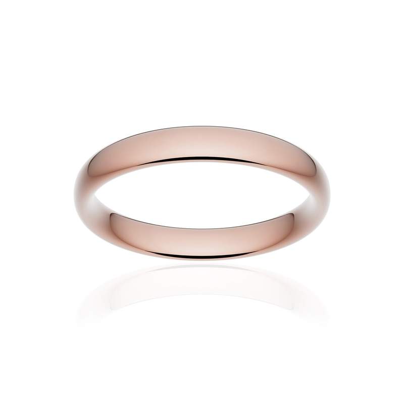Alliance classique ruban confort or 750 rose poli 3,5 mm - vue 1