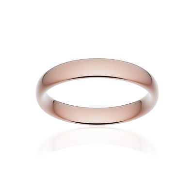Alliance classique ruban confort or 750 rose poli 4 mm - vue 1
