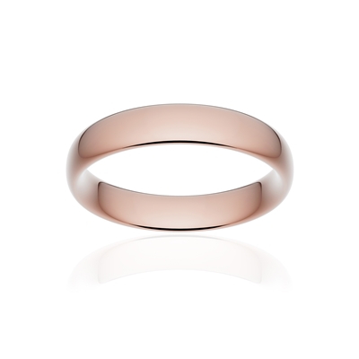 Alliance classique ruban confort or 750 rose poli 4,5 mm - vue 1
