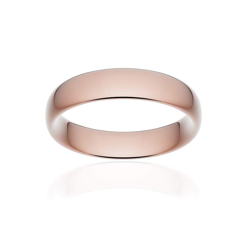Alliance classique ruban confort or 750 rose poli 5 mm - vue 1