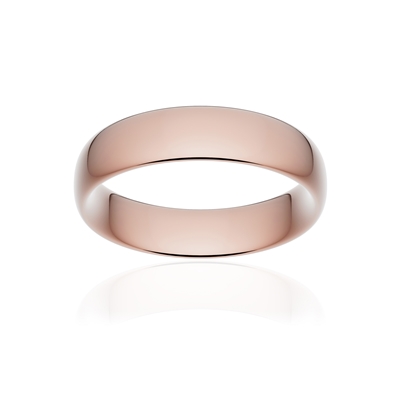 Alliance classique ruban confort or 750 rose poli 5,5 mm - vue 1