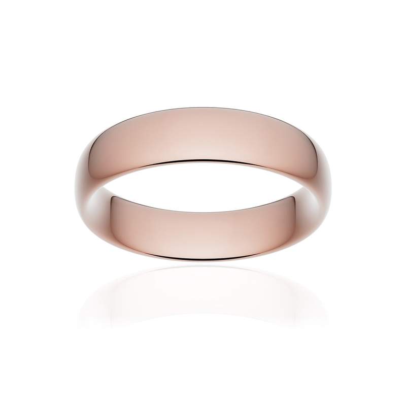 Alliance classique ruban confort or 750 rose poli 5,5 mm - vue 1