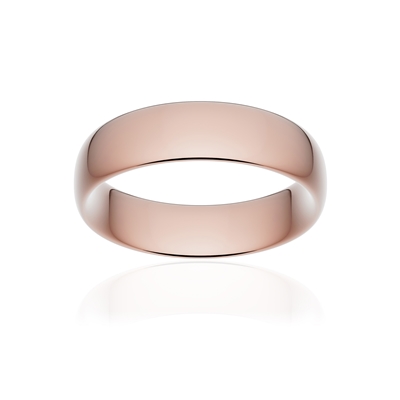 Alliance classique ruban confort or 750 rose poli 6 mm - vue 1