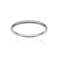 Alliance classique ruban confort or 750 blanc brossé 2 mm
