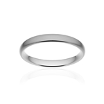 Alliance classique ruban confort or 750 blanc brossé 3 mm - vue 1