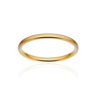 Alliance classique ruban confort or 750 jaune brossé 2 mm