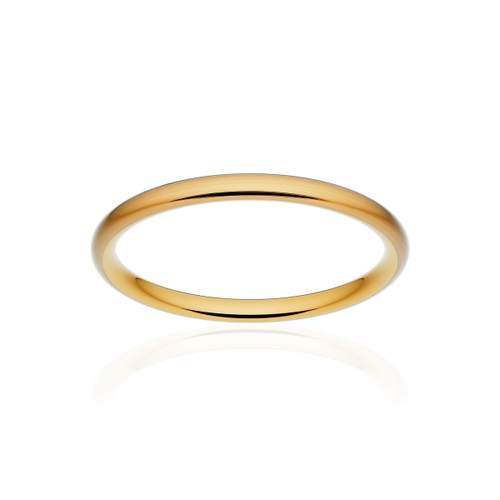 Alliance classique ruban confort or 750 jaune brossé 2 mm