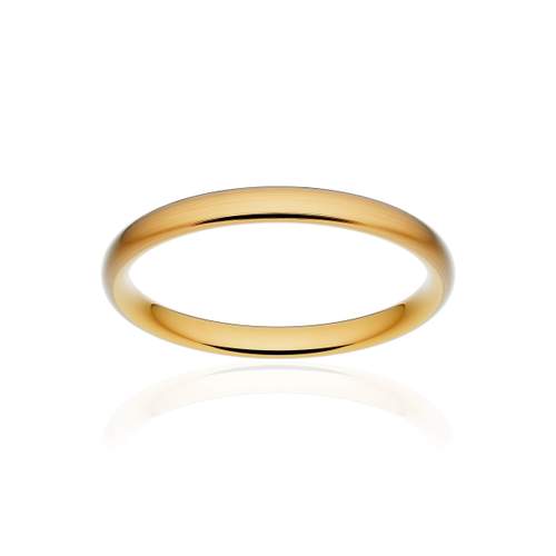 Alliance classique ruban confort or 750 jaune brossé 2,5 mm