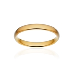 Alliance classique ruban confort or 750 jaune brossé 3 mm - vue 1