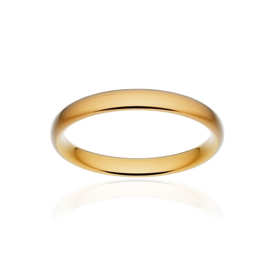 Alliance classique ruban confort or 750 jaune brossé 3 mm - vue 1