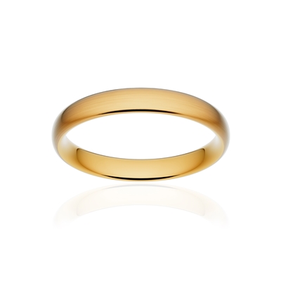 Alliance classique ruban confort or 750 jaune brossé 3,5 mm