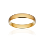 Alliance classique ruban confort or 750 jaune brossé 4 mm - vue 1