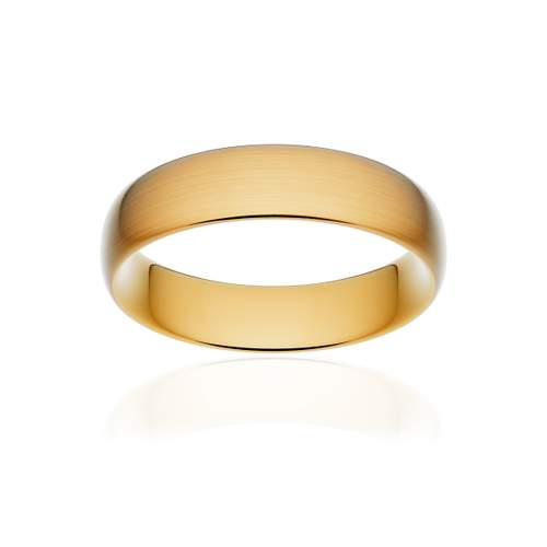 Alliance classique ruban confort or 750 jaune brossé 5,5 mm