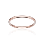 Alliance classique ruban confort or 750 rose brossé 2 mm - vue 1
