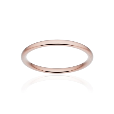 Classic comfort band wedding ring in brushed pink 750 gold 2 mm