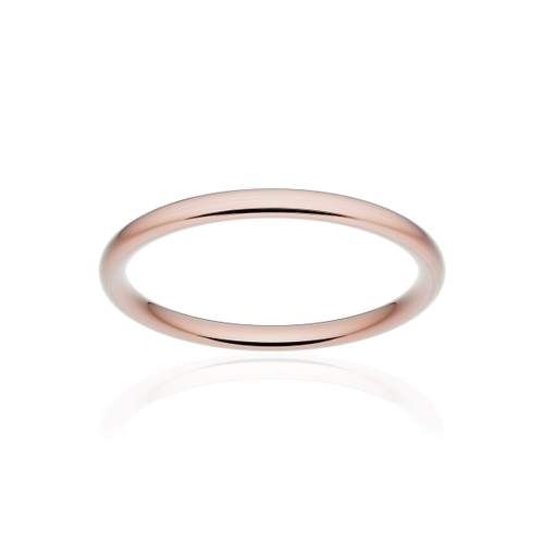 Alliance classique ruban confort or 750 rose brossé 2 mm