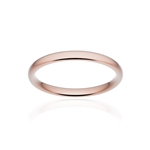 Alliance classique ruban confort or 750 rose brossé 2,5 mm - vue 1