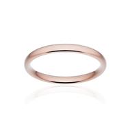 Alliance classique ruban confort or 750 rose brossé 2,5 mm