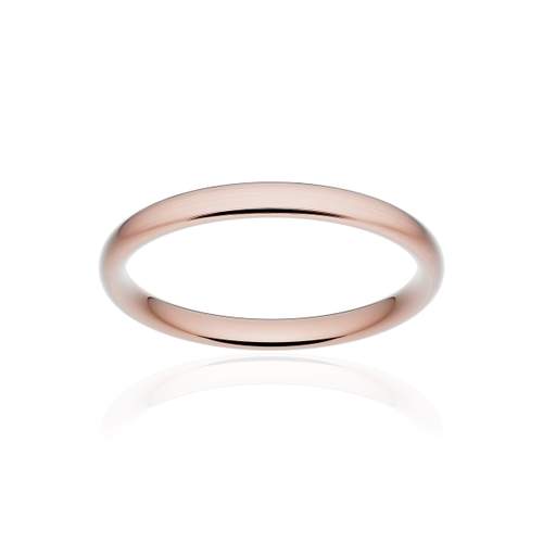 Alliance classique ruban confort or 750 rose brossé 2,5 mm