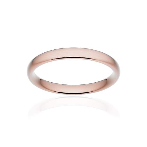 Alliance classique ruban confort or 750 rose brossé 3 mm