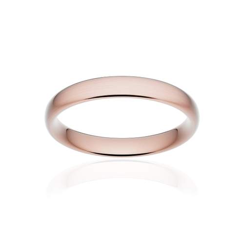 Alliance classique ruban confort or 750 rose brossé 3,5 mm