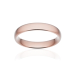 Alliance classique ruban confort or 750 rose brossé 4 mm - vue 1