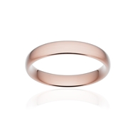 Alliance classique ruban confort or 750 rose brossé 4 mm