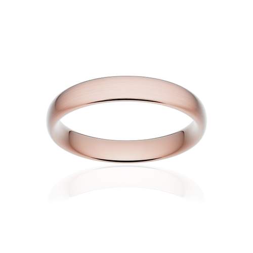 Alliance classique ruban confort or 750 rose brossé 4 mm