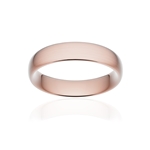 Alliance classique ruban confort or 750 rose brossé 5 mm - vue 1