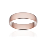 Alliance classique ruban confort or 750 rose brossé 5,5 mm - vue 1