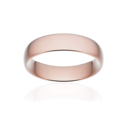 Alliance classique ruban confort or 750 rose brossé 5,5 mm