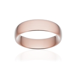 Alliance classique ruban confort or 750 rose brossé 6 mm - vue 1