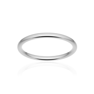 Classic wedding band gold comfort ribbon 375 white polished 2 mm