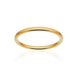 Alliance classique ruban confort or 375 jaune poli 2 mm - vue 1