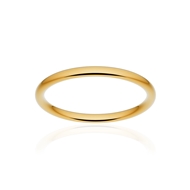 Alliance classique ruban confort or 375 jaune poli 2 mm