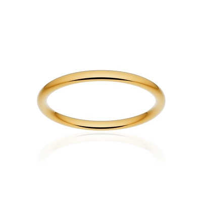 Alliance classique ruban confort or 375 jaune poli 2 mm - vue 1