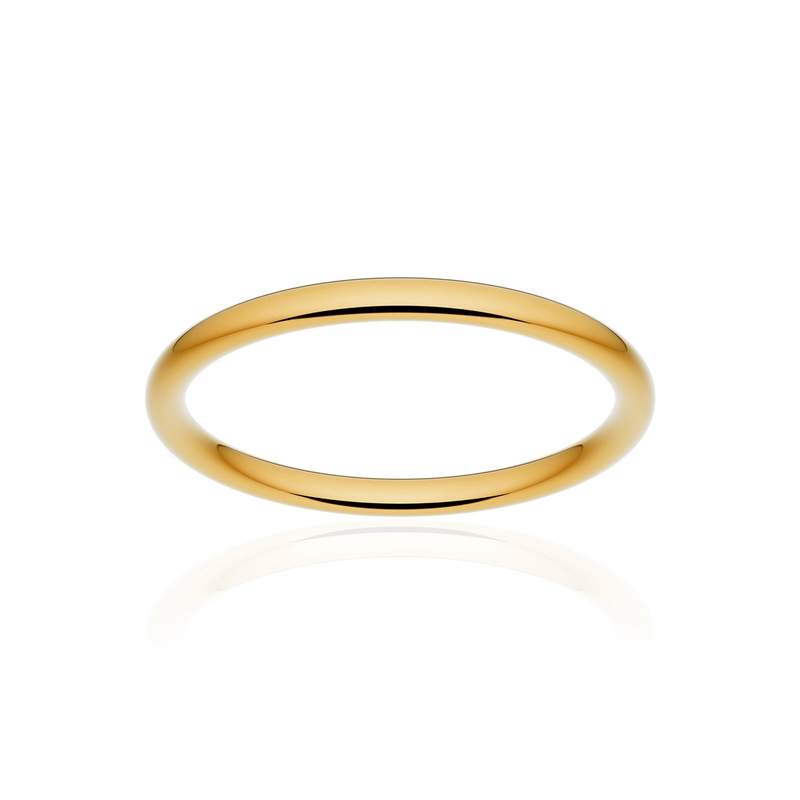 Alliance classique ruban confort or 375 jaune poli 2 mm - vue 1