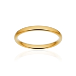 Alliance classique ruban confort or 375 jaune poli 2,5 mm - vue 1