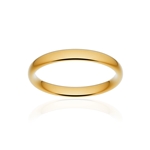 Alliance classique ruban confort or 375 jaune poli 3 mm - vue 1